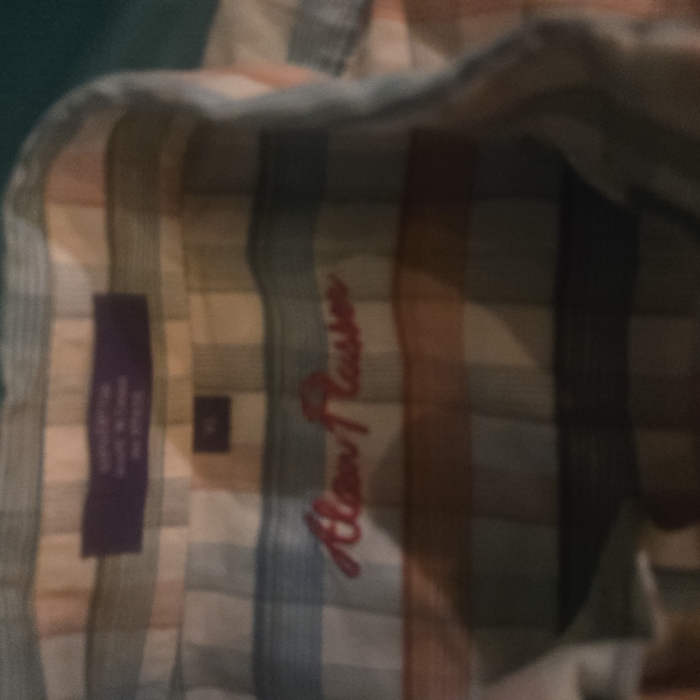 Alan Flusser Blue and Orange Dress Shirt